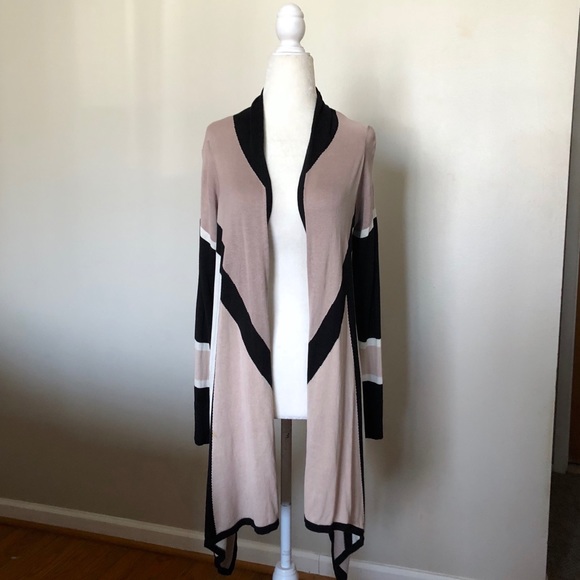 BCBGMaxAzria Sweaters - BCBGMaxAzria silk drape open front cardigan